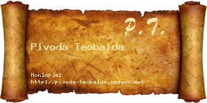 Pivoda Teobalda névjegykártya